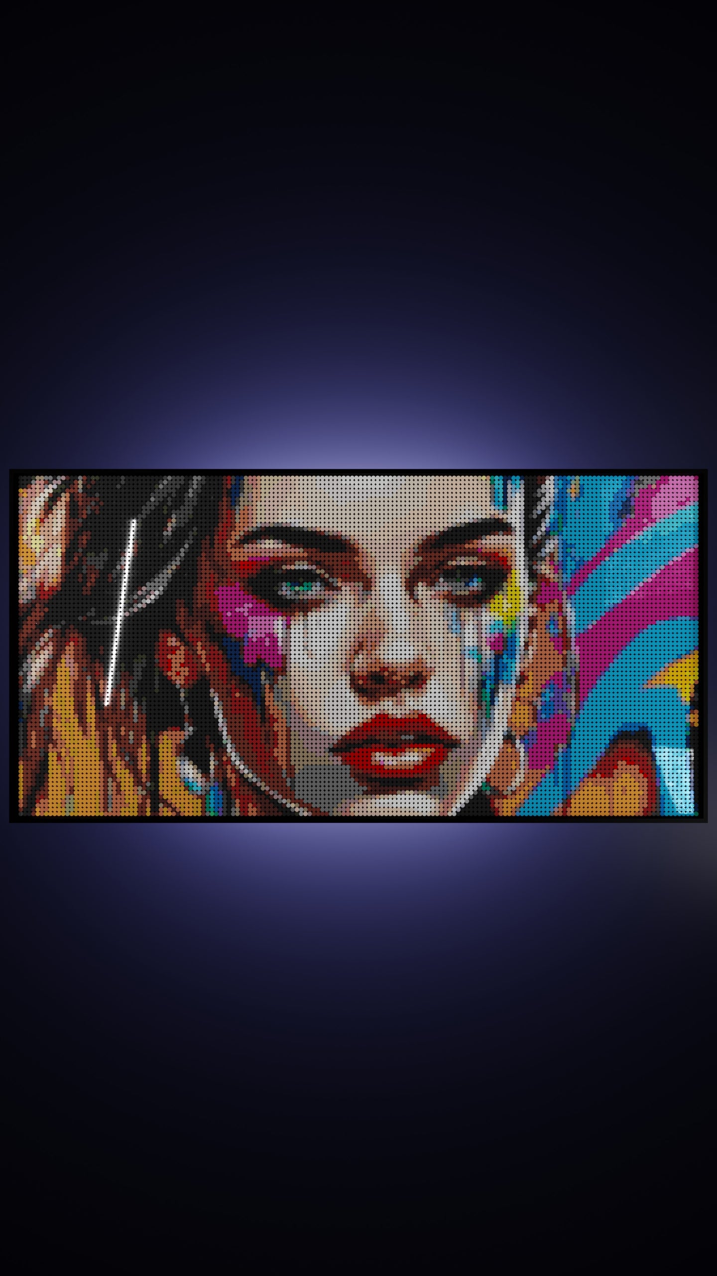 Chroma Queen LEGO® Style mosaic pixel art design for display